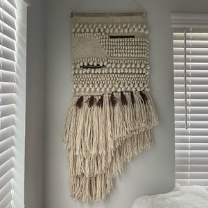 Off white macamre bohemian wall hanging